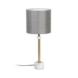 Tischlampe Weiß Grau Gold Marmor Eisen 40 W 25 x 25 x 61 cm