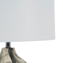 Lampe de bureau Blanc Noir Métal Céramique Verre 60 W 220-240 V 45 x 45 x 73 cm