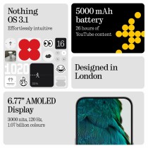 Smartphone Nothing phone A10400167 Octa Core 12 GB RAM 256 GB Grau