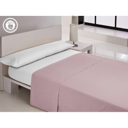 Drap Happy Home LISOS COTTON Mauve Lit ½ persones Lit 2 persones