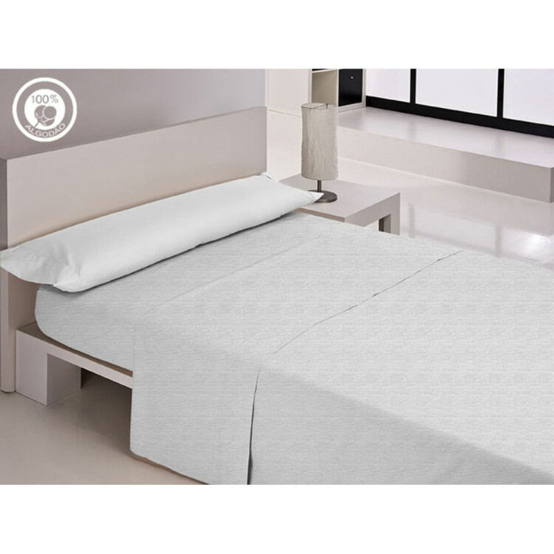 Drap Happy Home LISOS COTTON Blanc Gran lit 2 persones