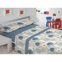 Jeu de draps Pierre Cardin CALIFORNIA Bleu Lit 1 persone