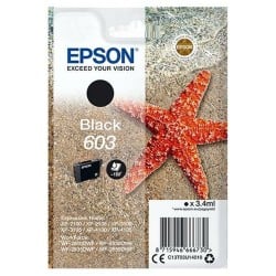 Original Ink Cartridge Epson P-2100, 3100, 4100 / WF-2830DWF, 2850DW - Nº 603 Black (10 Units)