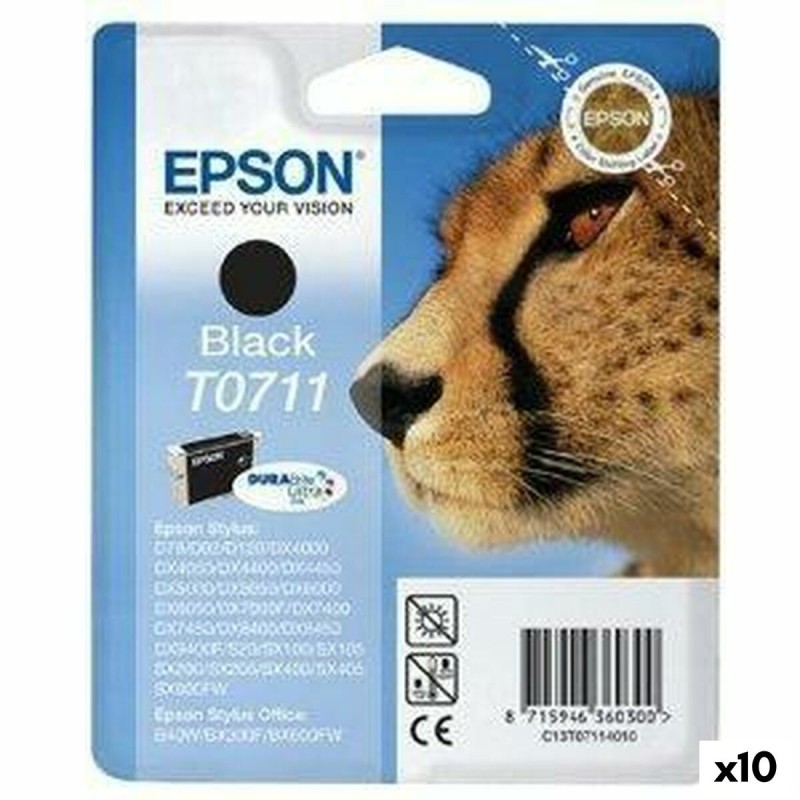 Cartouche d'encre originale Epson STYLUS D-78/92/120/DX-4000/5000/6000/7000F Noir (10 Unités)