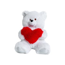 Teddy Bear GO GIFT FRANK 50 WH White Plush Heart 50 cm