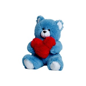 Plüschbär GO GIFT FRANK 50 BL Blau Plüsch Herz 50 cm