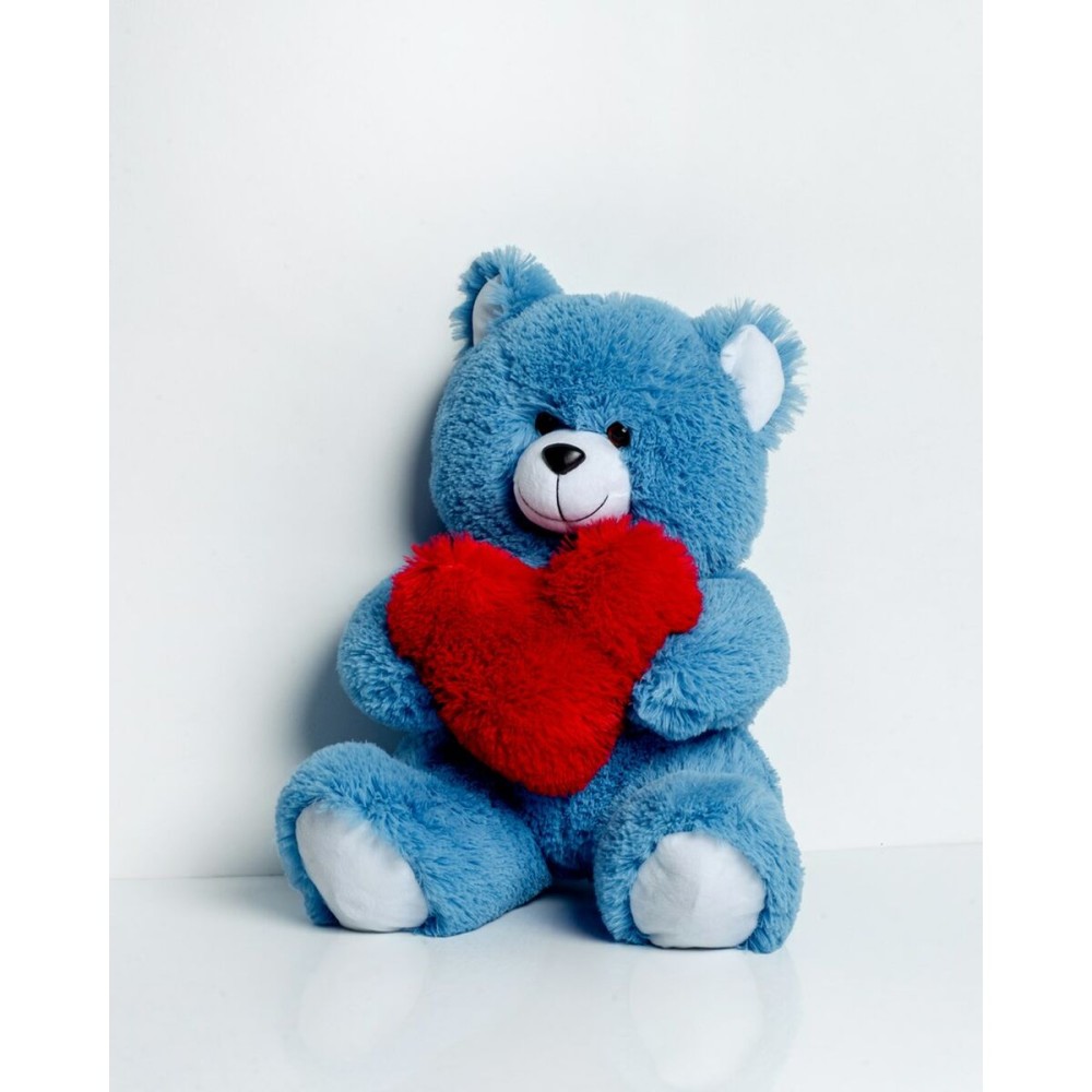 Plüschbär GO GIFT FRANK 50 BL Blau Plüsch Herz 50 cm
