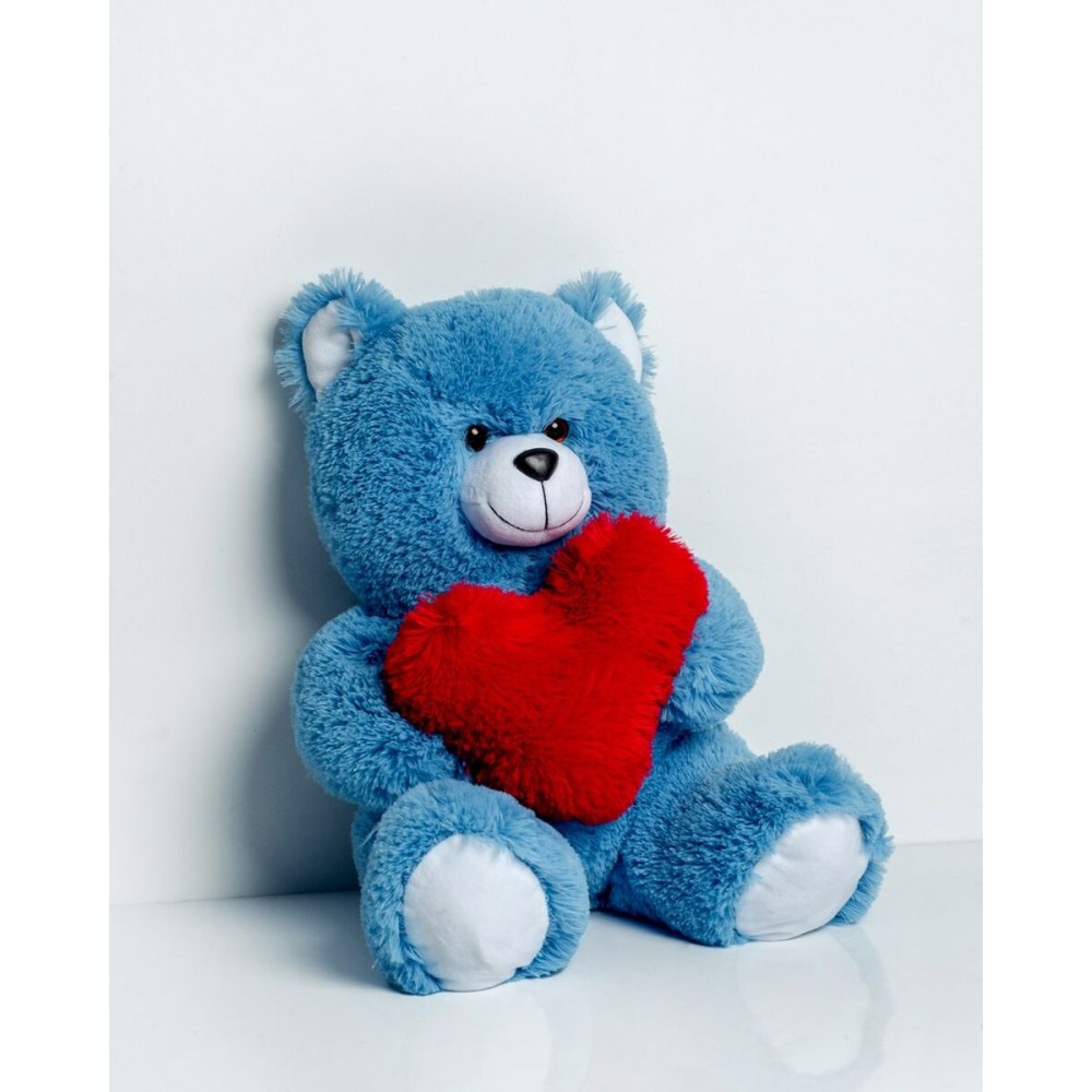 Plüschbär GO GIFT FRANK 50 BL Blau Plüsch Herz 50 cm