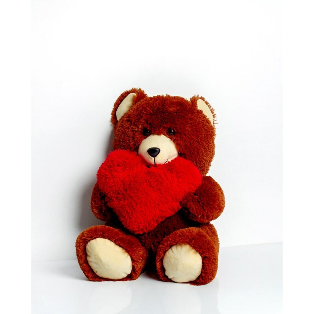 Teddy Bear GO GIFT FRANK 50 BR Brown Plush Heart 50 cm