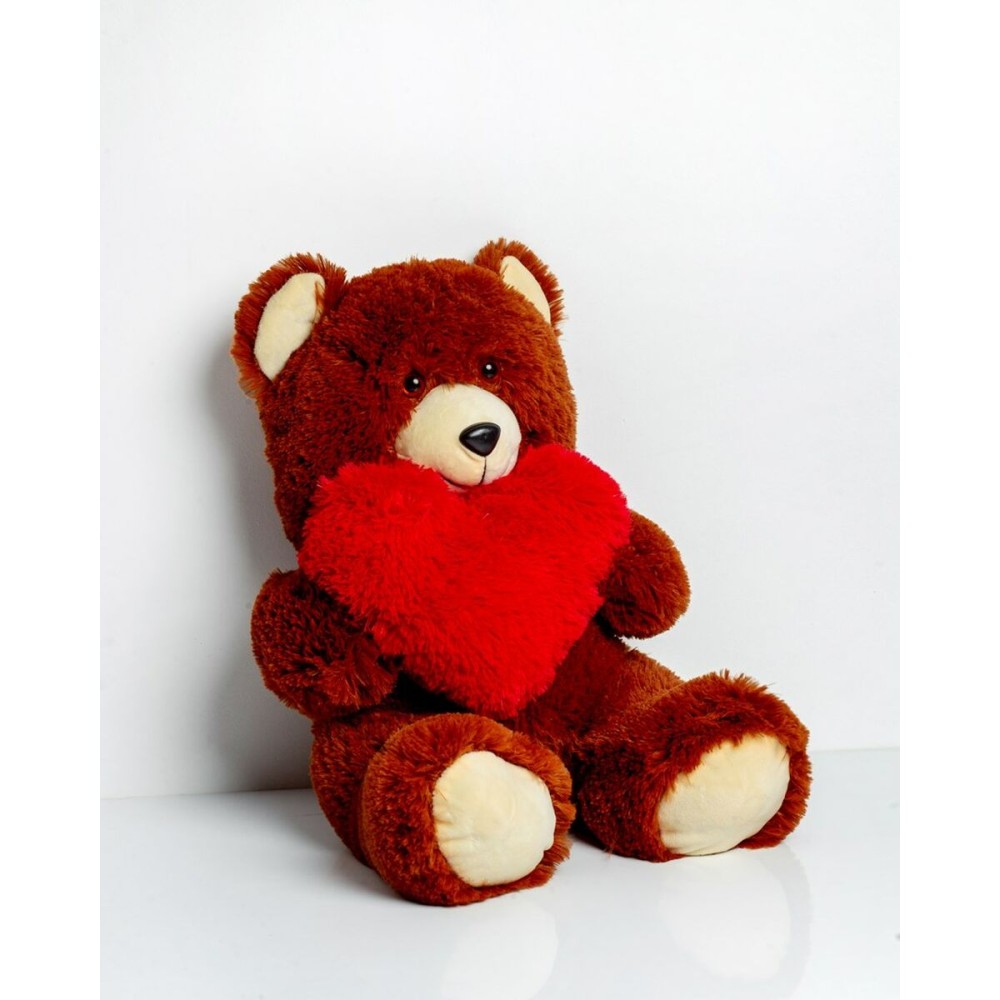 Teddy Bear GO GIFT FRANK 50 BR Brown Plush Heart 50 cm