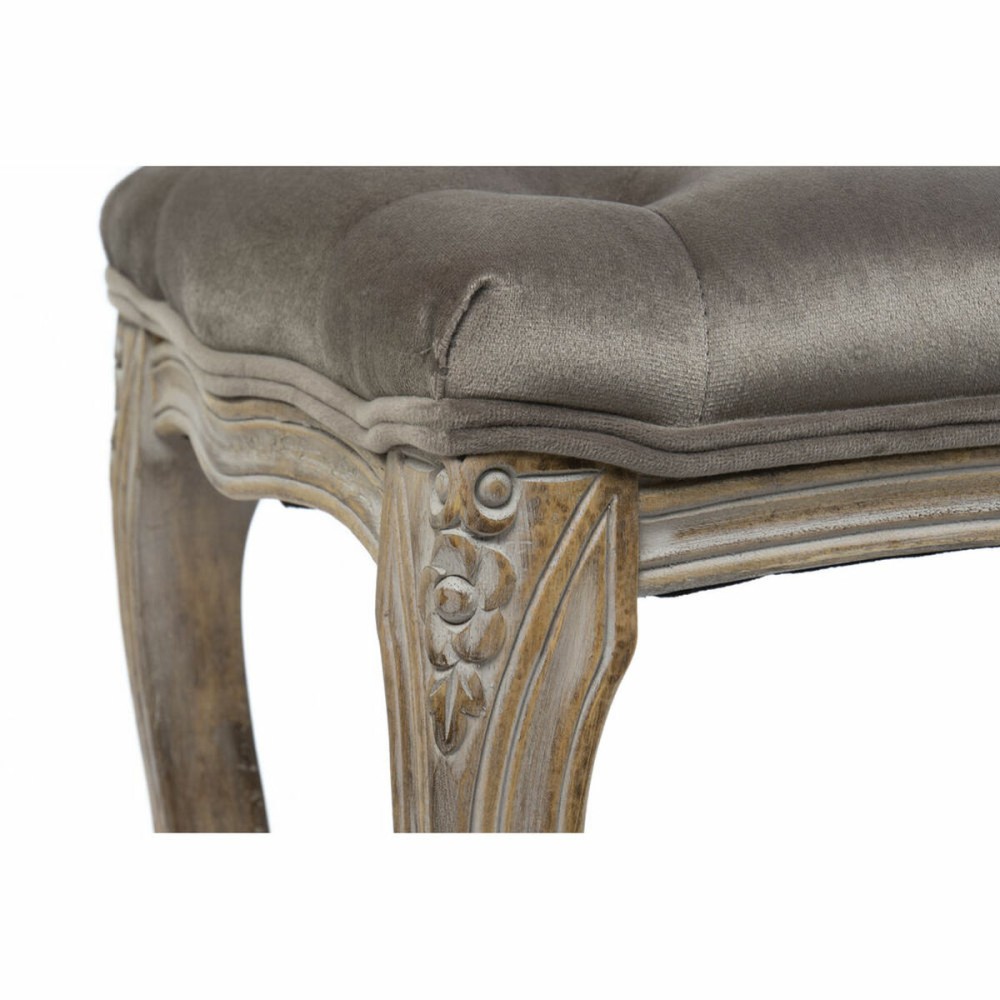 Hocker DKD Home Decor Braun Dunkelgrau Kautschukholz 112 x 38 x 48 cm
