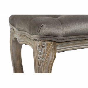 Hocker DKD Home Decor Braun Dunkelgrau Kautschukholz 112 x 38 x 48 cm