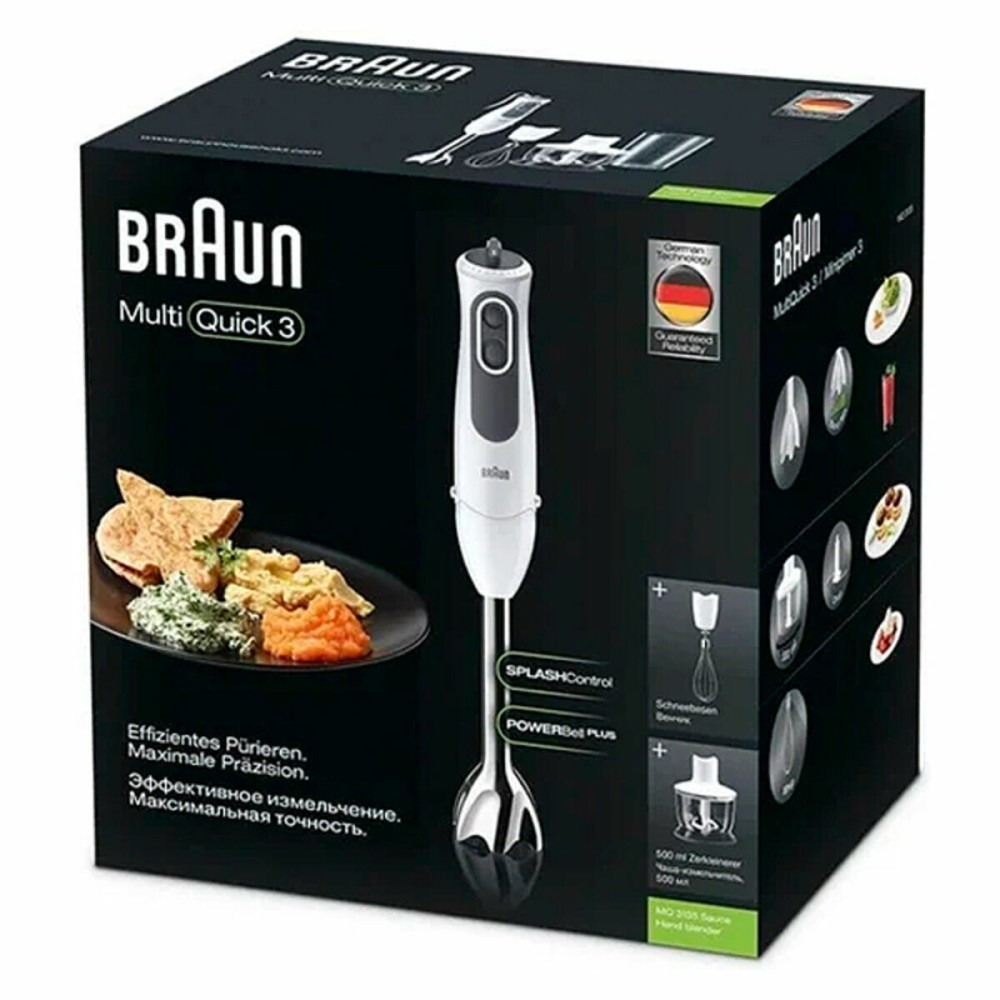 Mixeur plongeant Braun MQ3135WH Blanc Noir 750 W 500 ml