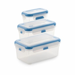 3 Lunchbox-Set SP Berner super lock rechteckig Durchsichtig Kunststoff (3 Stück)