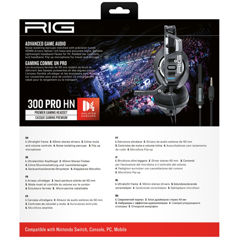 Casque Nacon 300 PRO HN Noir