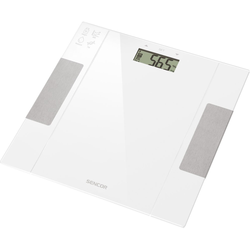 Digitale Personenwaage Sencor Weiß Glas 150 kg
