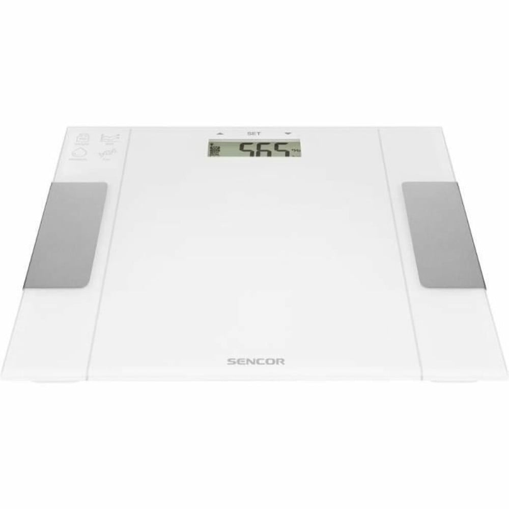 Digital Bathroom Scales Sencor White Glass 150 kg