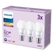 LED-Lampe Philips 60 W Mattierend Warmes Weiß F 8 W 60 W B22 3 Stück (2700 K)