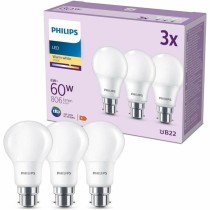 Lampe LED Philips 60 W Mat Vert tendre F 8 W 60 W B22 3 Unités (2700 K)