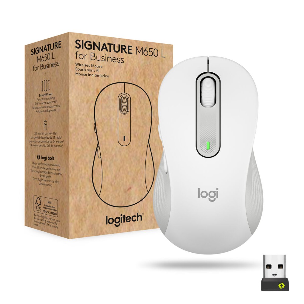 Schnurlose Mouse Logitech Weiß 4000 dpi
