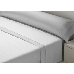 Jeu de draps D'Or JAZMIN Gris Lit ½ persones Franela