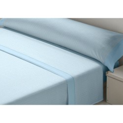 Jeu de draps D'Or CEBRA Bleu Lit de 120 Franela