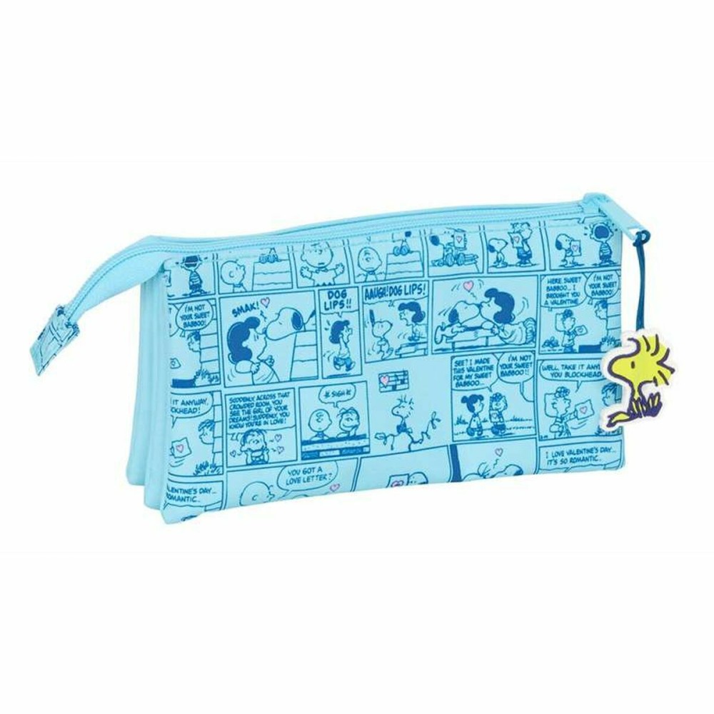 Fourre-tout Snoopy Love Bleu clair 22 x 12 x 3 cm
