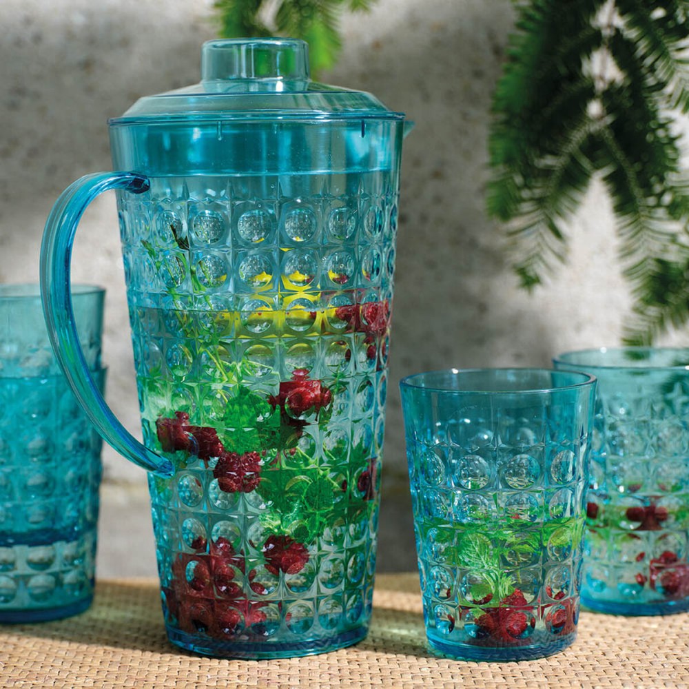 Set de pichets avec verres Lifetime Bleu Plastique 5 Pièces