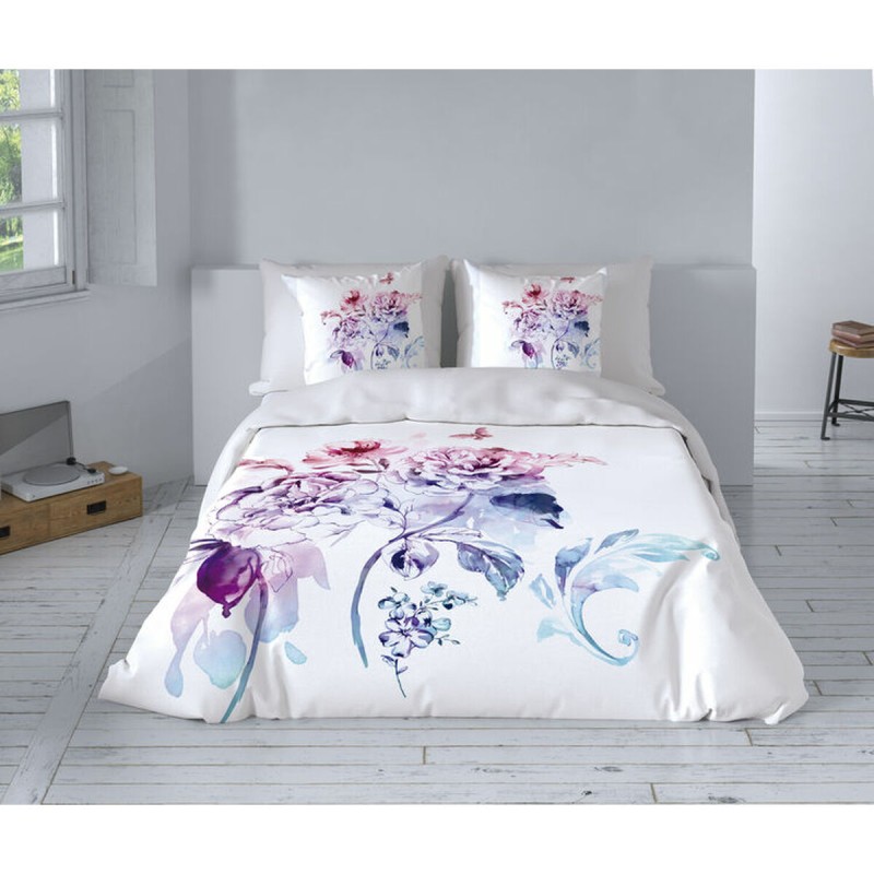 Parure de couette Hosteline Kobe Bleu Lit ½ persones 3 Pièces