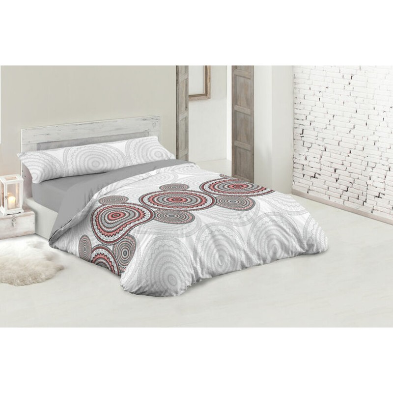 Parure de couette Hosteline ZARCO Gris Lit 1 persone 2 Pièces