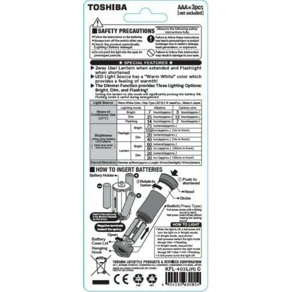 Lampe Torche Toshiba 75 LM