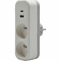Steckdosenleiste mit 2 Steckdosen mit Schalter QUARX 3680 W