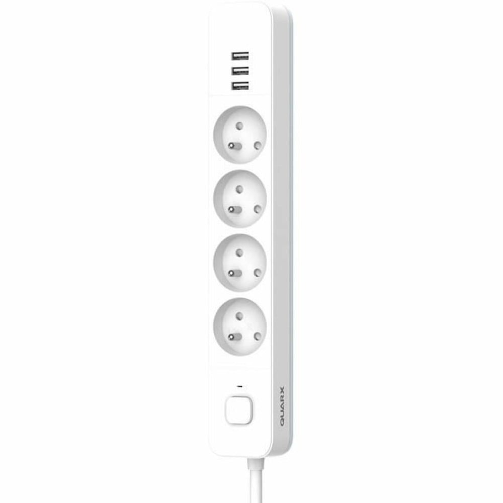4-socket plugboard with power switch QUARX (1,5 m)