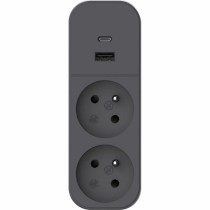 Steckdosenleiste mit 2 Steckdosen mit Schalter QUARX 3680 W