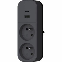 Steckdosenleiste mit 2 Steckdosen mit Schalter QUARX 3680 W