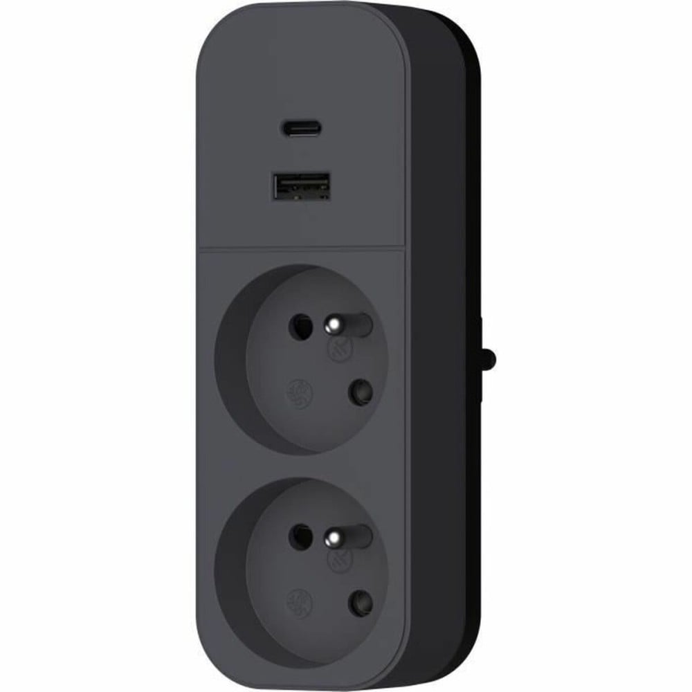 2-socket plugboard with power switch QUARX 3680 W