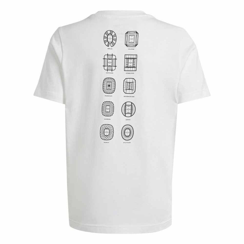 Short Sleeve T-Shirt Adidas EURO 24 White