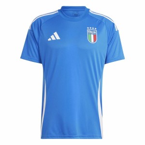 Kurzärmiges Fußball T-Shirt für Männer Adidas Italia 1ª 24 Blau