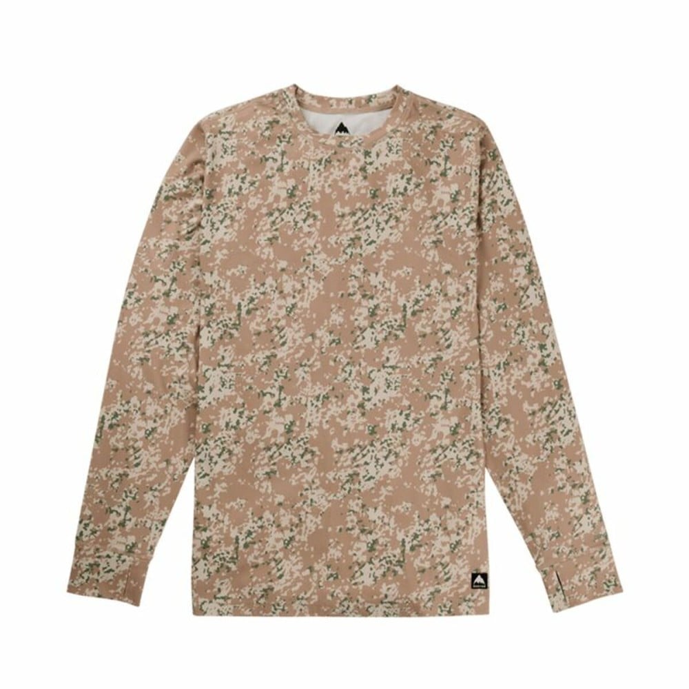 Men’s Sweatshirt without Hood Burton Mdwt Crew Snowfall Camo White Beige