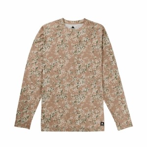 Men’s Sweatshirt without Hood Burton Mdwt Crew Snowfall Camo White Beige