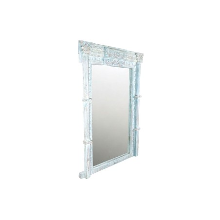 Wall mirror Romimex Beige Teak 143 x 195 x 27 cm