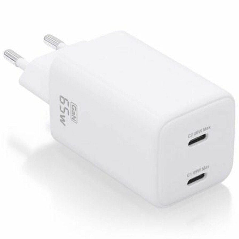 Chargeur mural Aisens ASCH-65W2P039-W Blanc 65 W (1 Unité)