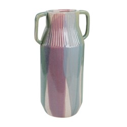 Blumenvase Romimex Bunt aus Keramik 20 x 40 x 15 cm Mit Griffen