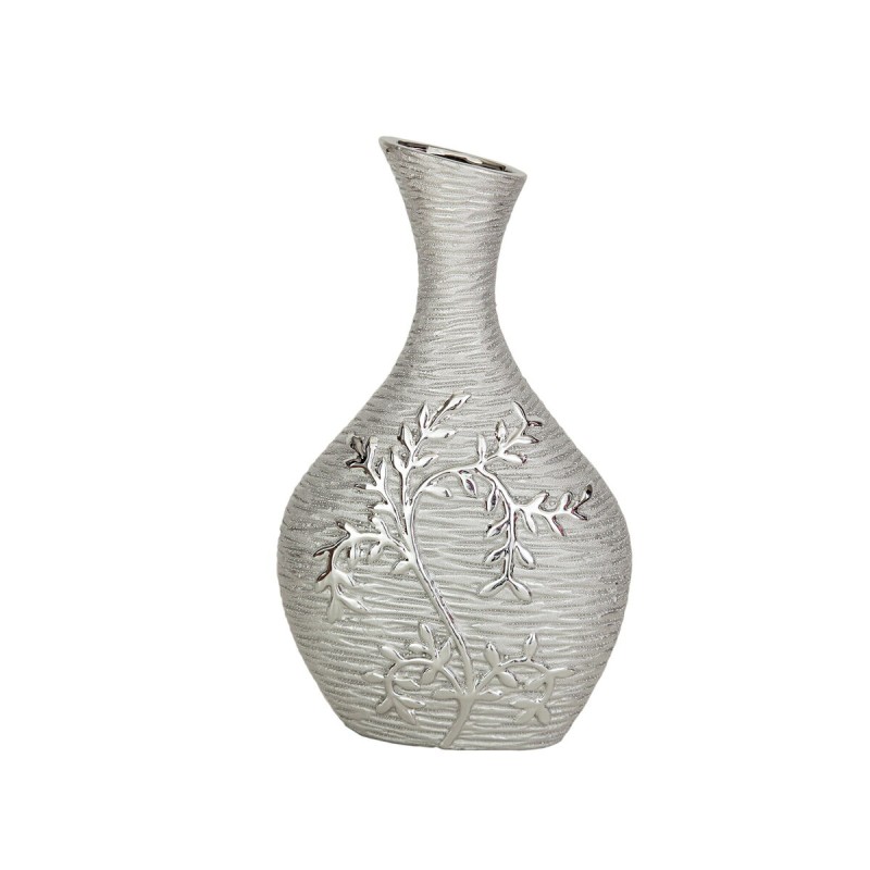 Vase Romimex Argenté Porcelaine 22 x 36 x 9 cm