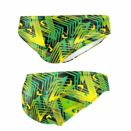 Herren-Slip Turbo Geometric Fusion Hellgrün