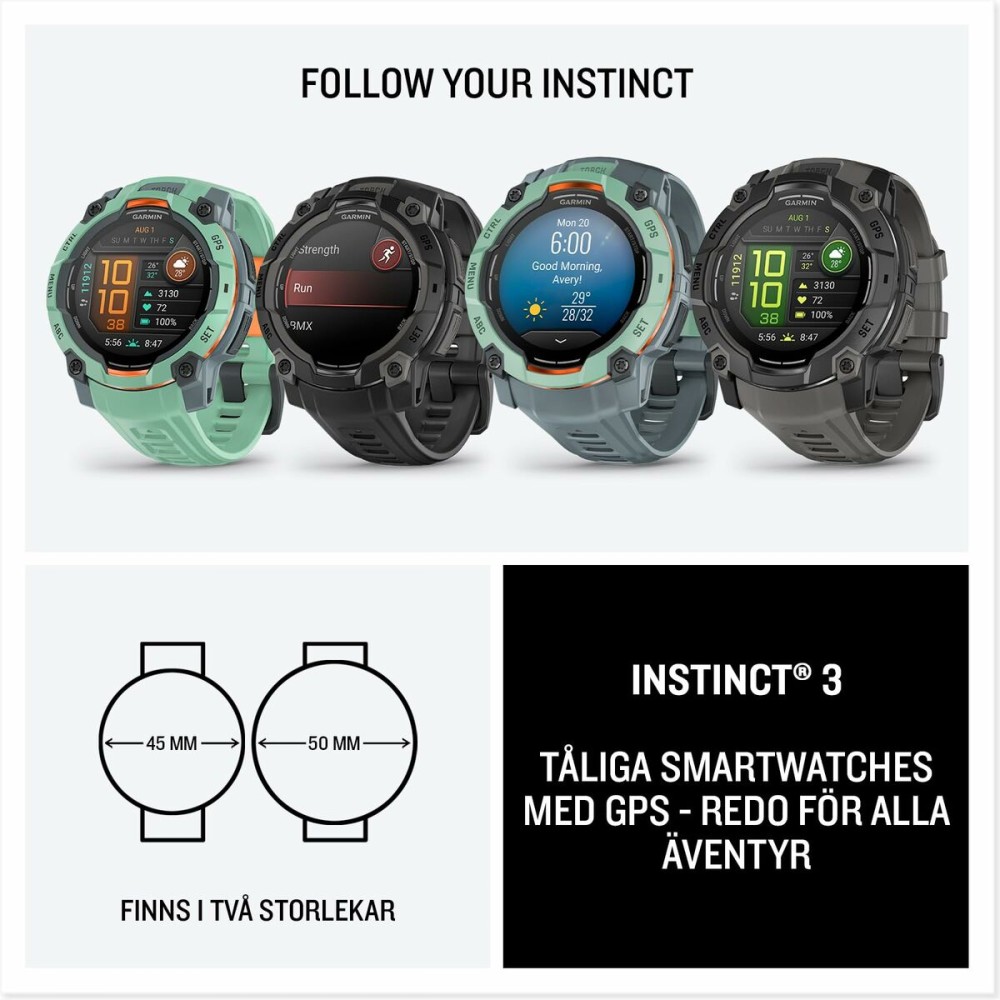 Men's Watch GARMIN 010-03020-01 Black Green