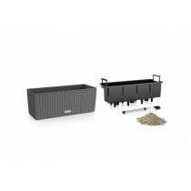 Plant pot Lechuza Black Grey polypropylene