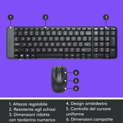 Keyboard Logitech 920-003721 Black Spanish Qwerty