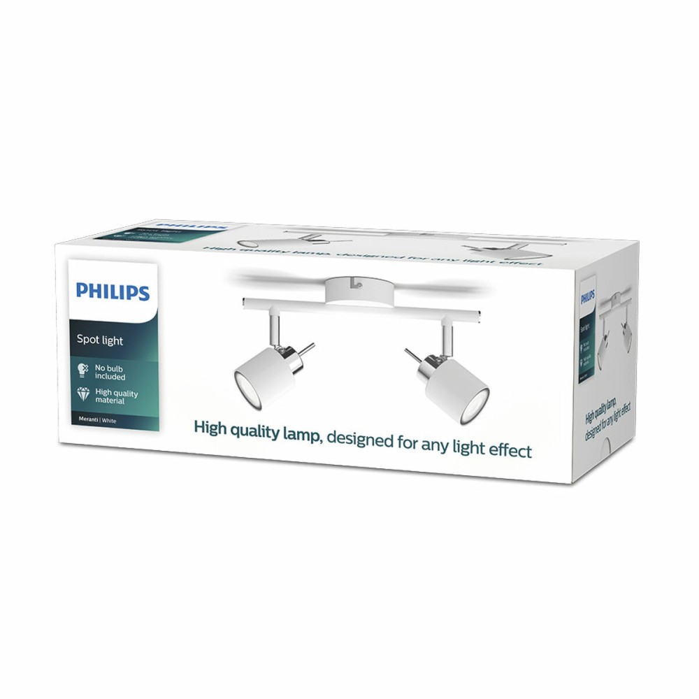 Lumière Philips meranti Blanc GU10 (2 Unités)
