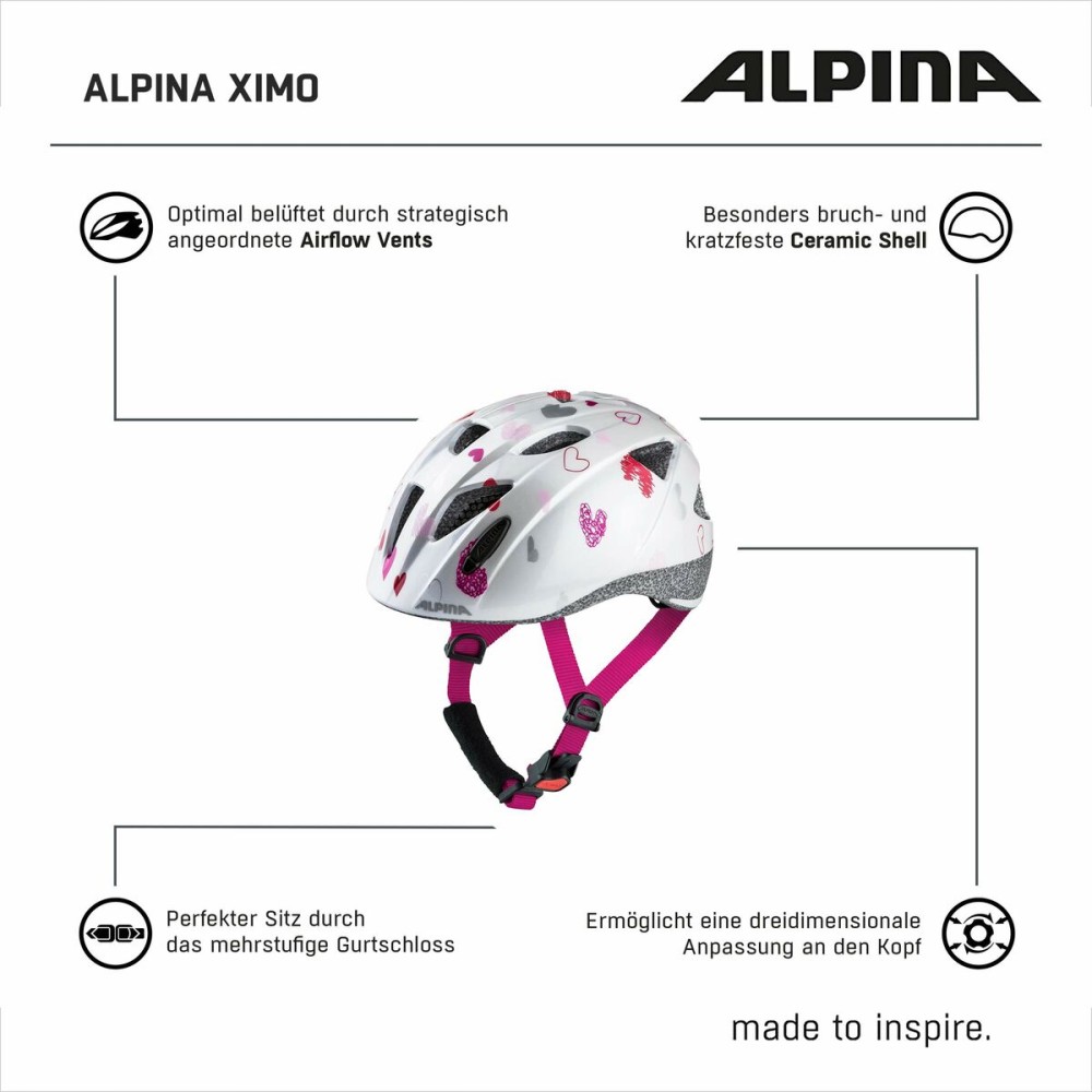Casque de Cyclisme pour Adultes Alpina A9711211 Blanc Imprimé